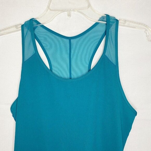 Nike Dri-Fit Racerback Tank Top Women's Size S Teal Mesh Running Athletic Shirt - Picture 2 of 7